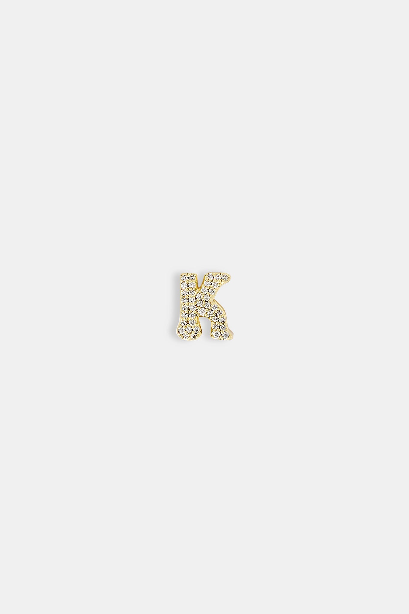Iced Letter Pendant - 12mm