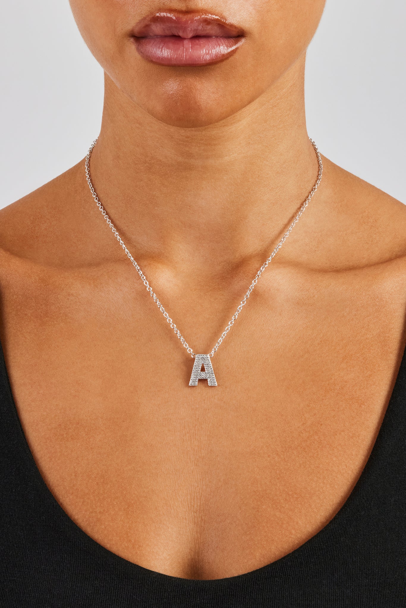 Iced Initial Necklace - 20mm