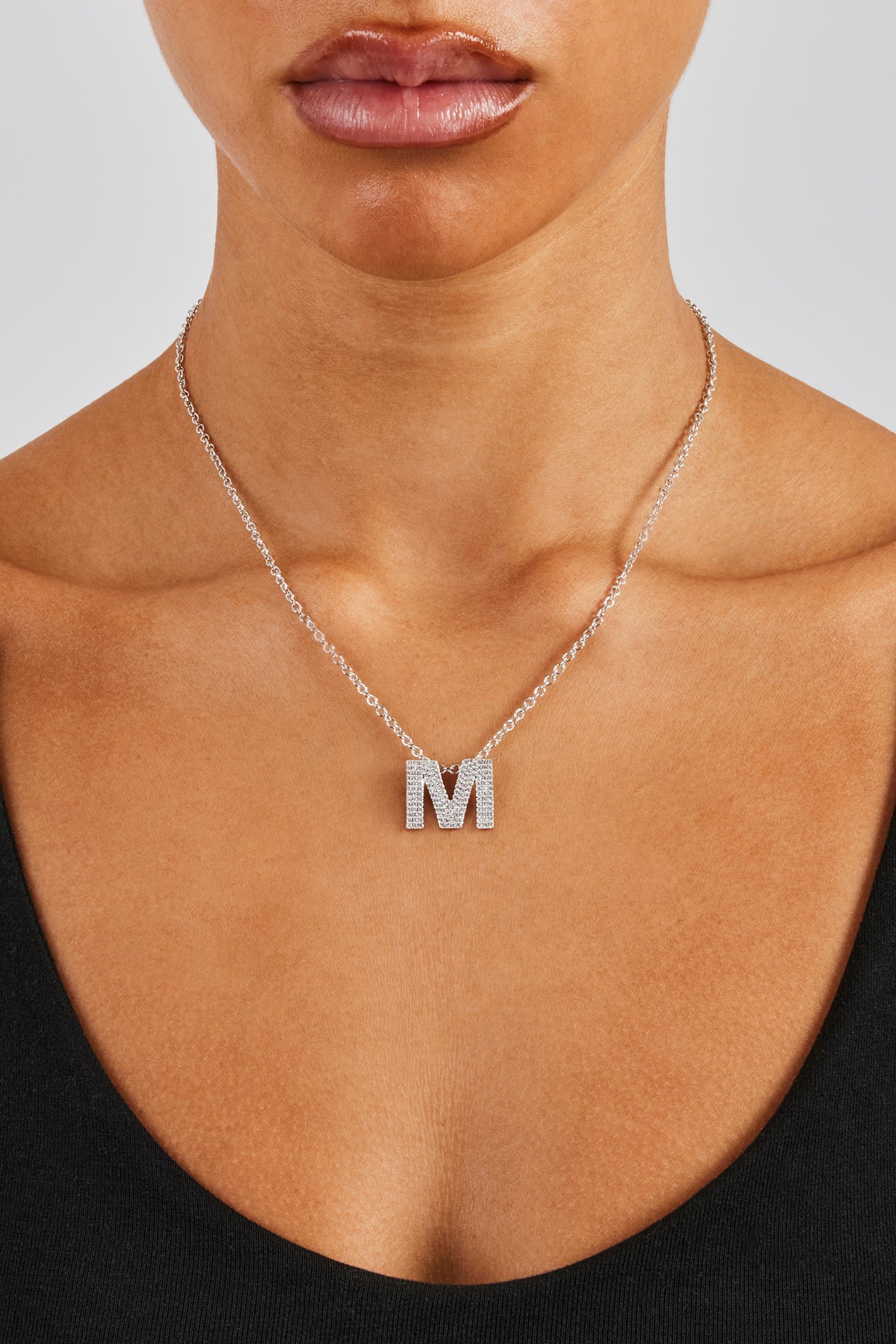 Iced Initial Necklace - 20mm
