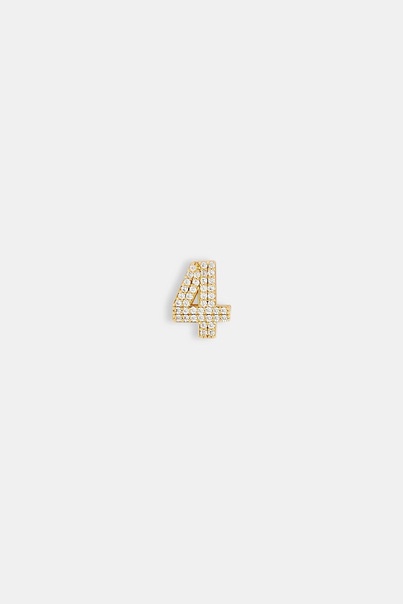 Iced Number Pendant - 12mm | Mens Pendants | Shop Letter Pendants at ...