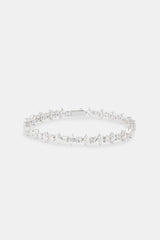 Iced Stone & Square Tennis Bracelet - 6mm