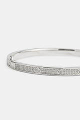 Iced Pave Gemstone Bangle - 5mm