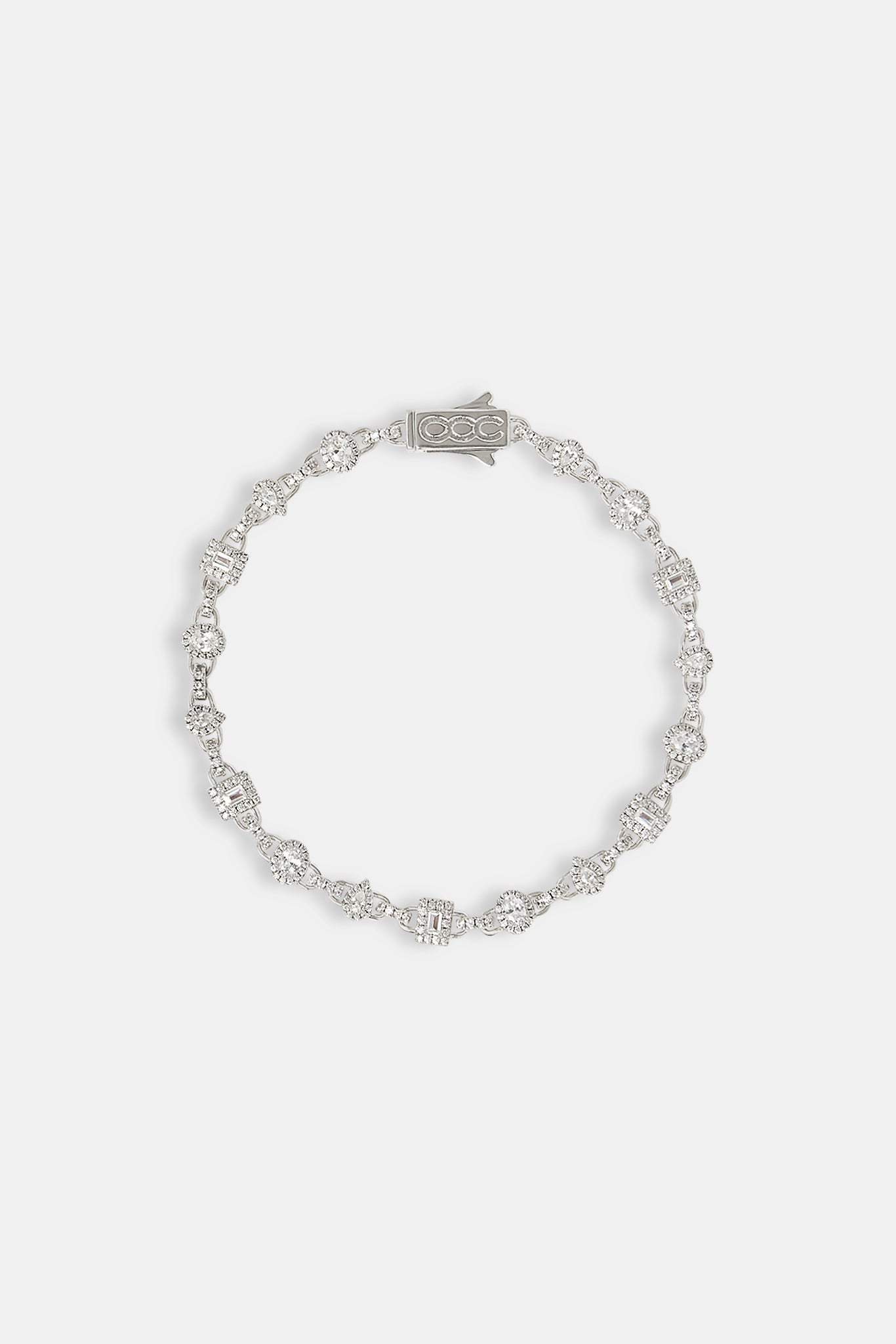 Iced Gemstone Infinity Link Bracelet - 6mm