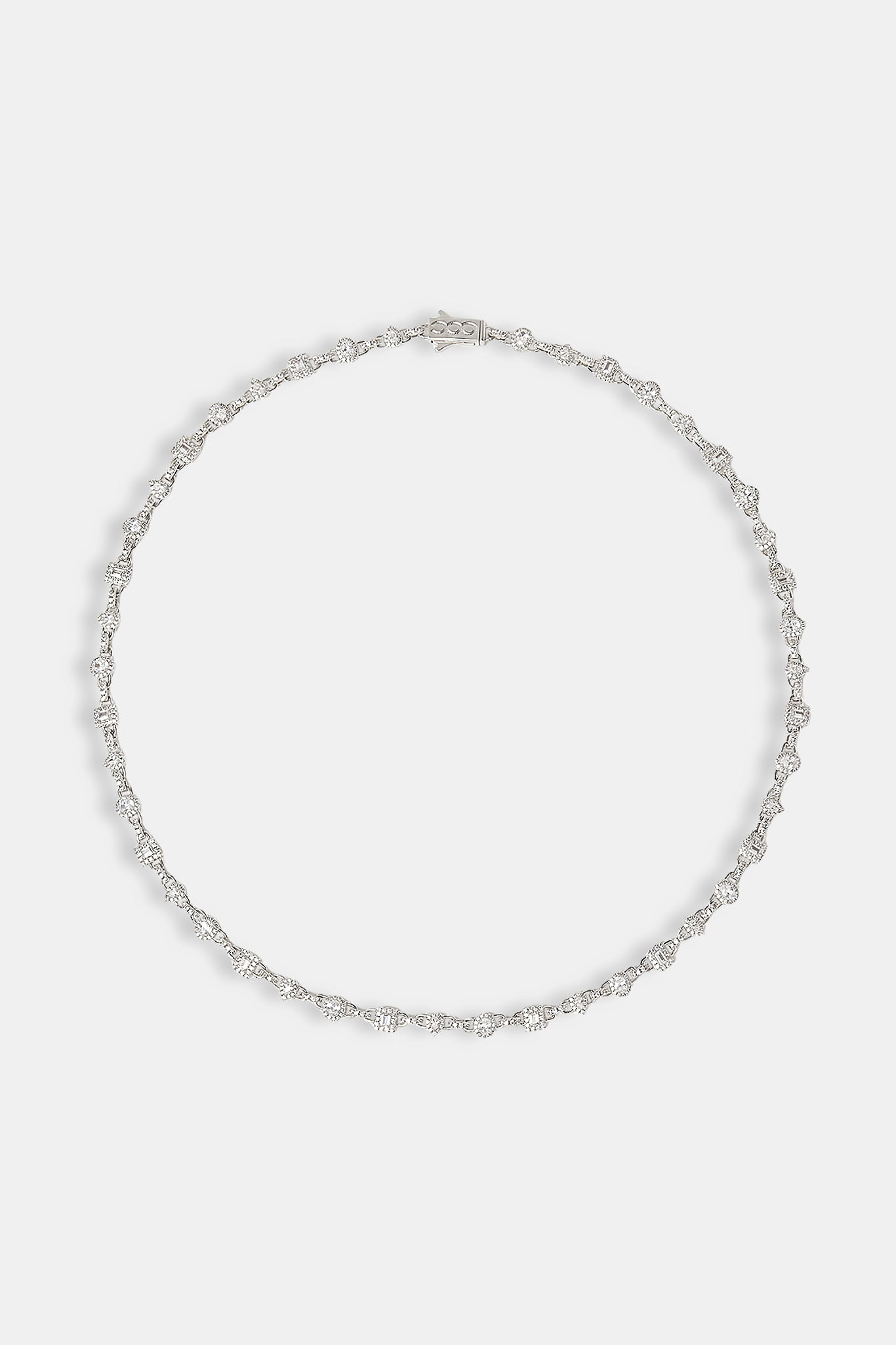 Iced Gemstone Infinity Link Chain - 6mm