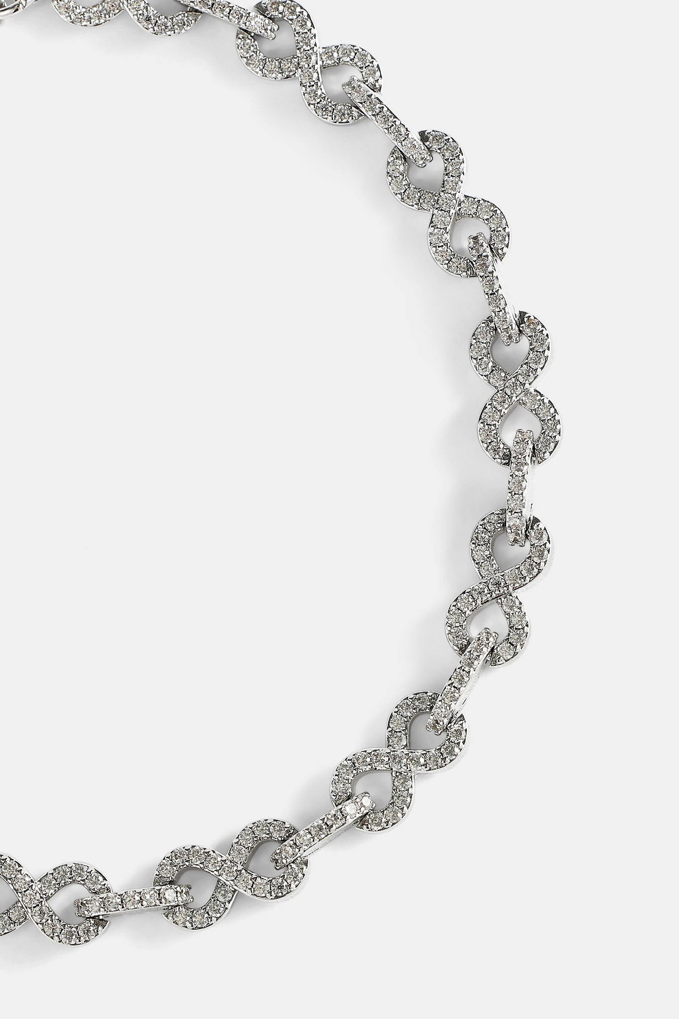 Iced Infinity Link Bracelet - 6mm