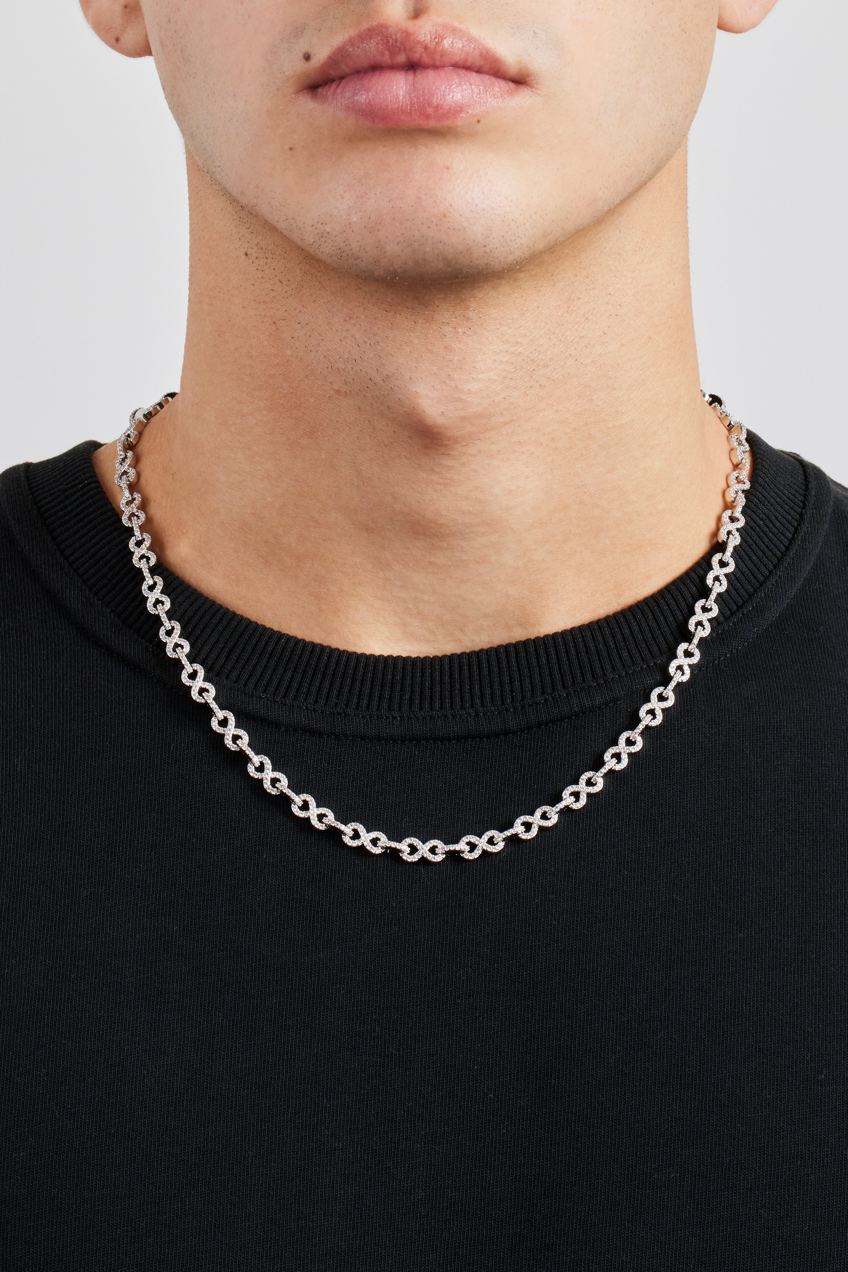 Iced Infinity Link Chain - 6mm