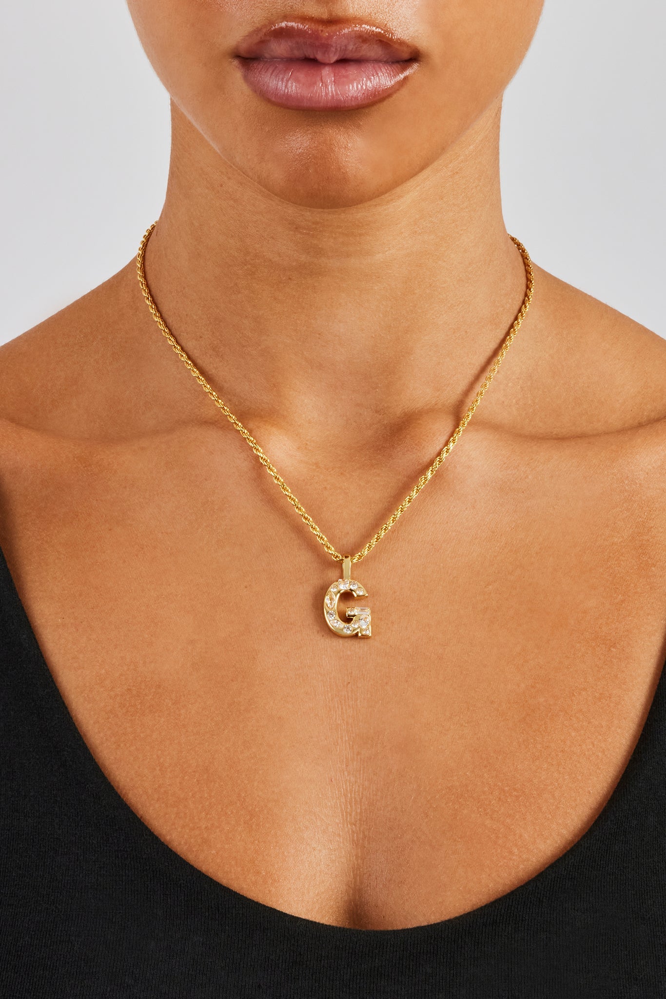 Iced Mixed Stone Letter Pendant - 25mm | Womens Pendants | Shop