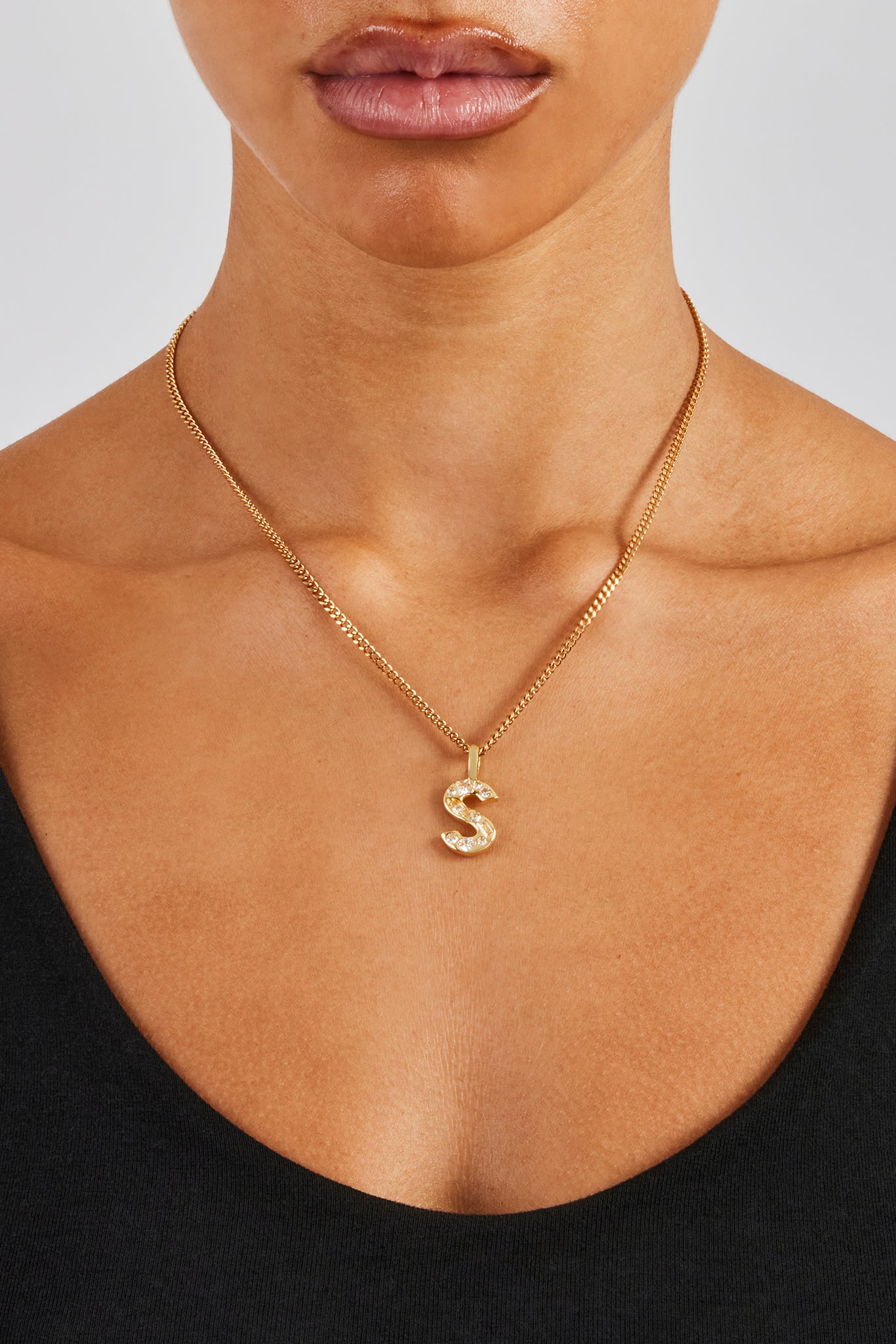 Iced Mixed Stone Letter Pendant - 25mm | Womens Pendants | Shop