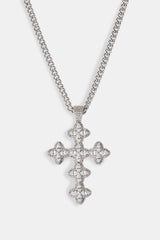 Iced Cross Motif Cuban Necklace- 3mm