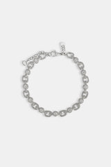 Iced Centre Connecting Link Bracelet - 6mm