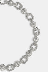 Iced Centre Connecting Link Bracelet - 6mm