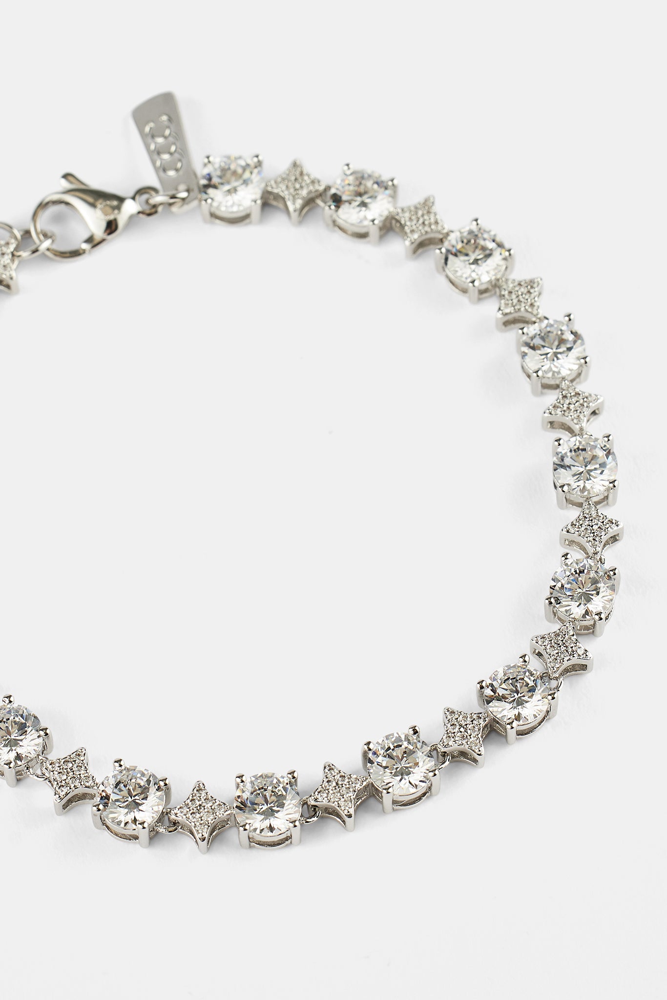 Iced Round & Star Gemstone Tennis Bracelet - 6mm