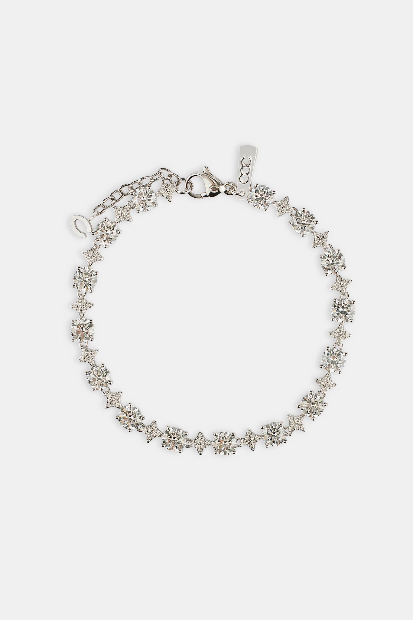 Iced Round & Star Gemstone Tennis Bracelet - 6mm