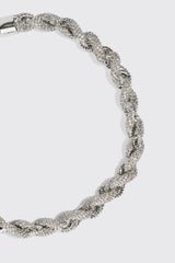 Iced Rope Bracelet - 6mm - White