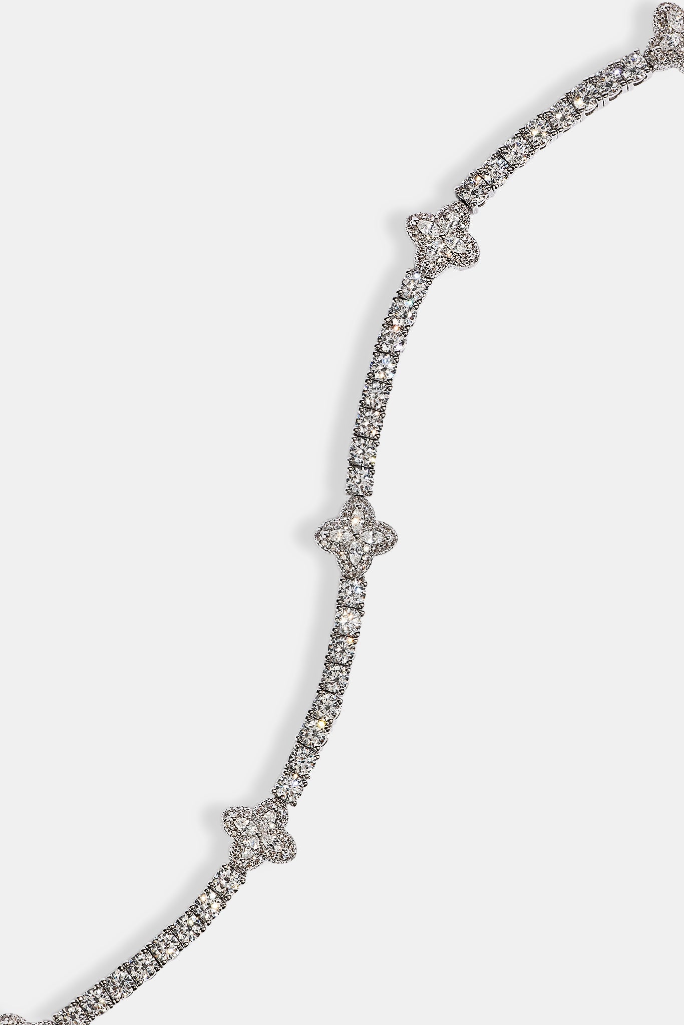 Iced Cross Motif Tennis Bracelet - 3mm