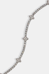 Iced Cross Motif Tennis Bracelet - 3mm