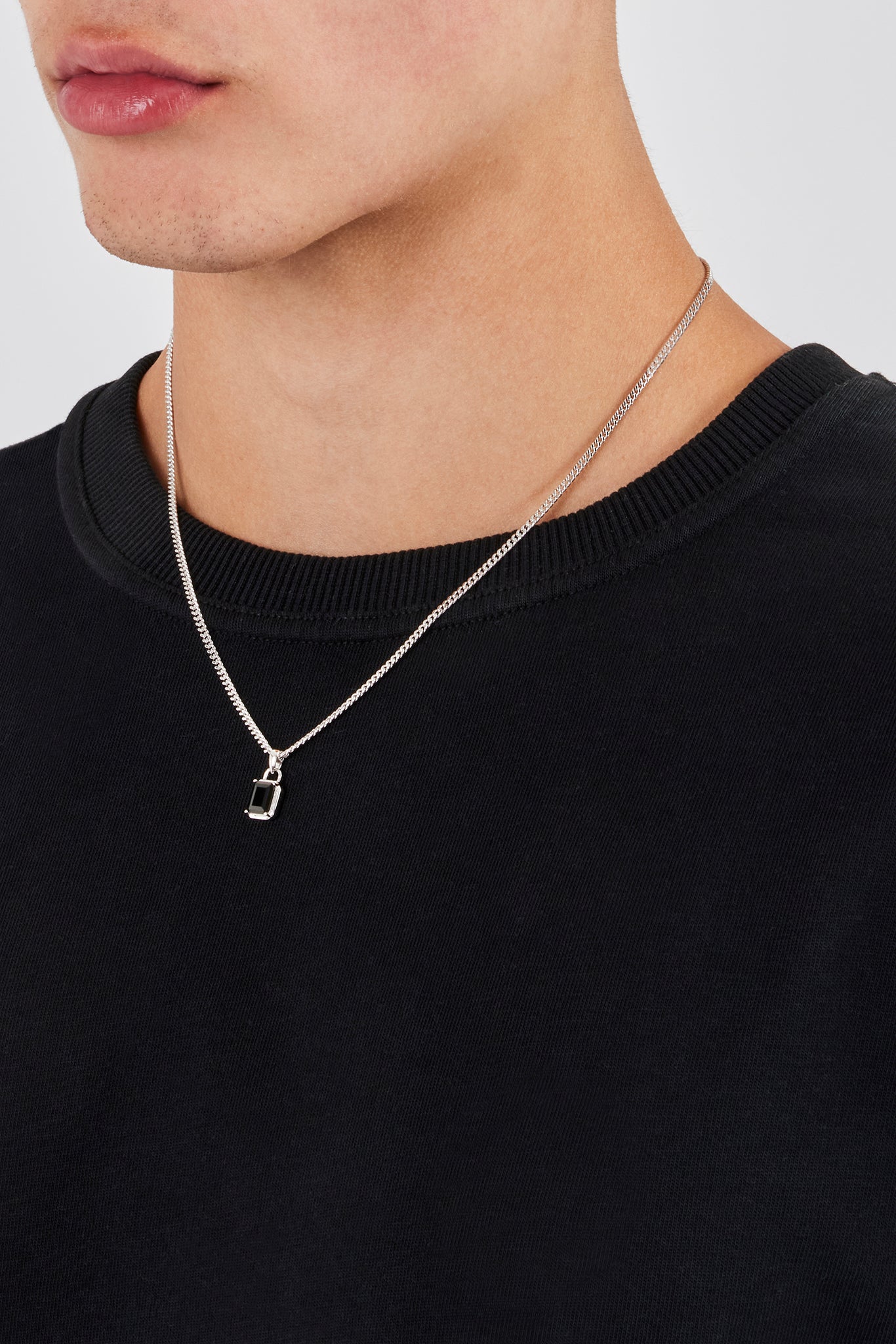 Micro Iced Black Gemstone Necklace - 10mm