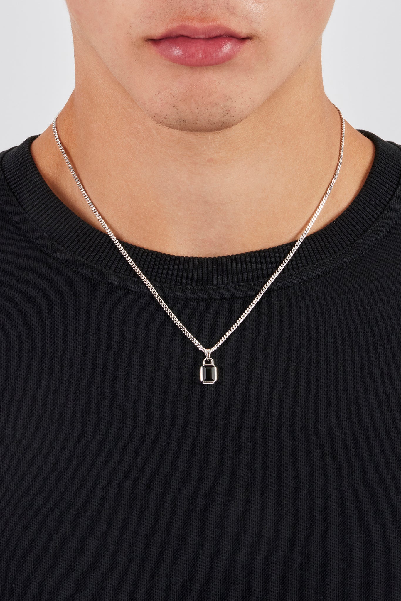 Micro Iced Black Gemstone Necklace - 10mm