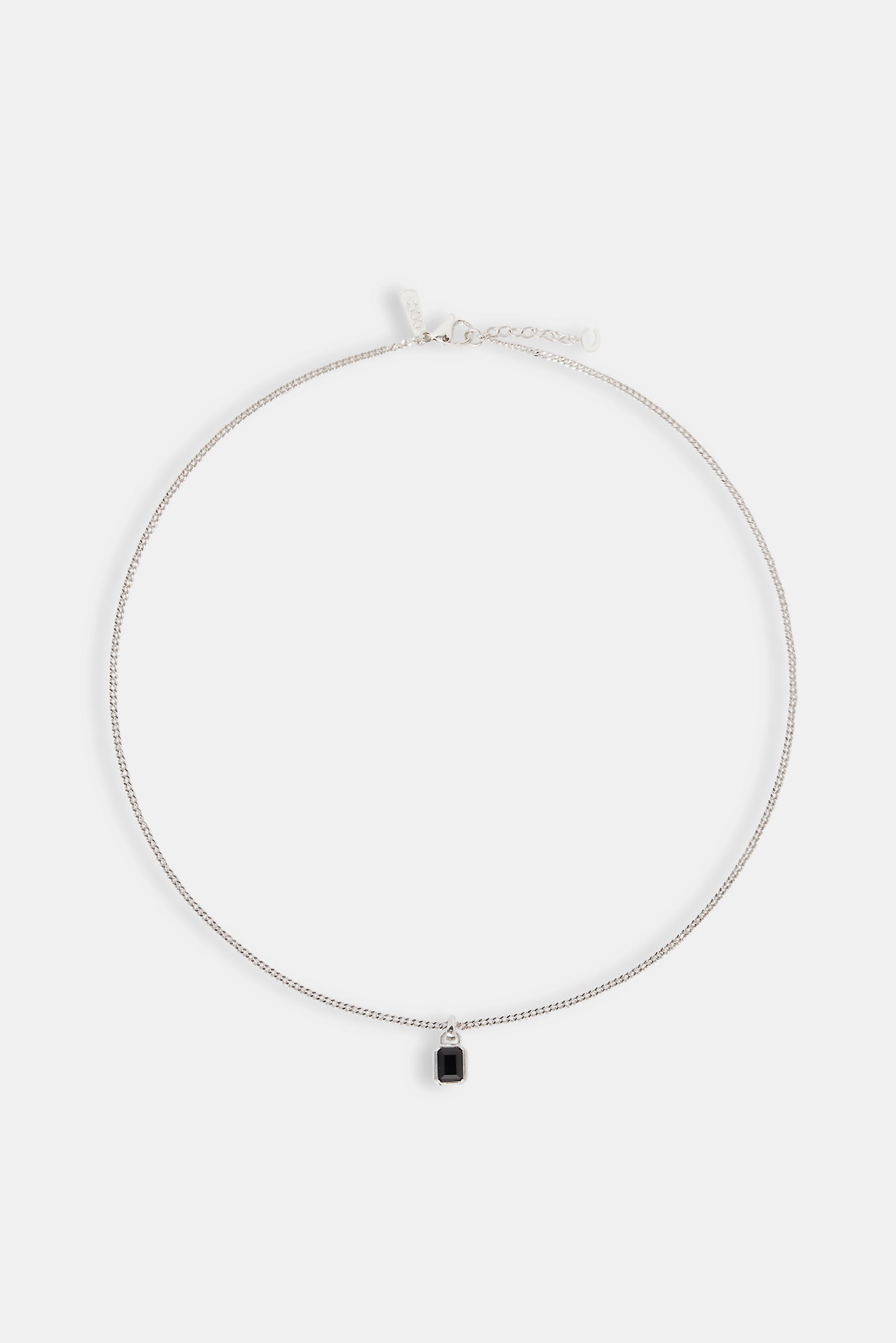 Micro Iced Black Gemstone Necklace - 10mm