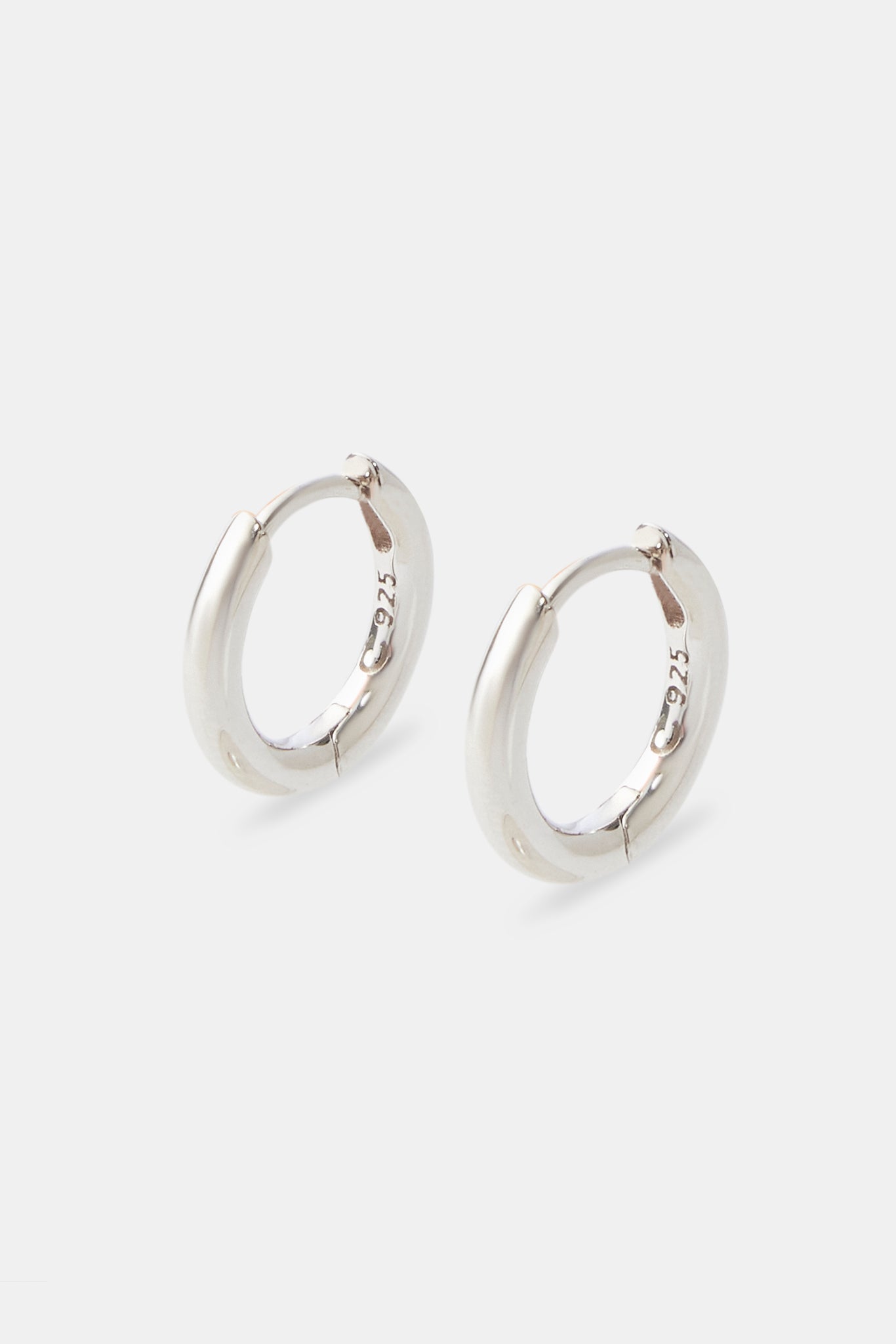 Polished Micro Huggie Earrings - 12mm