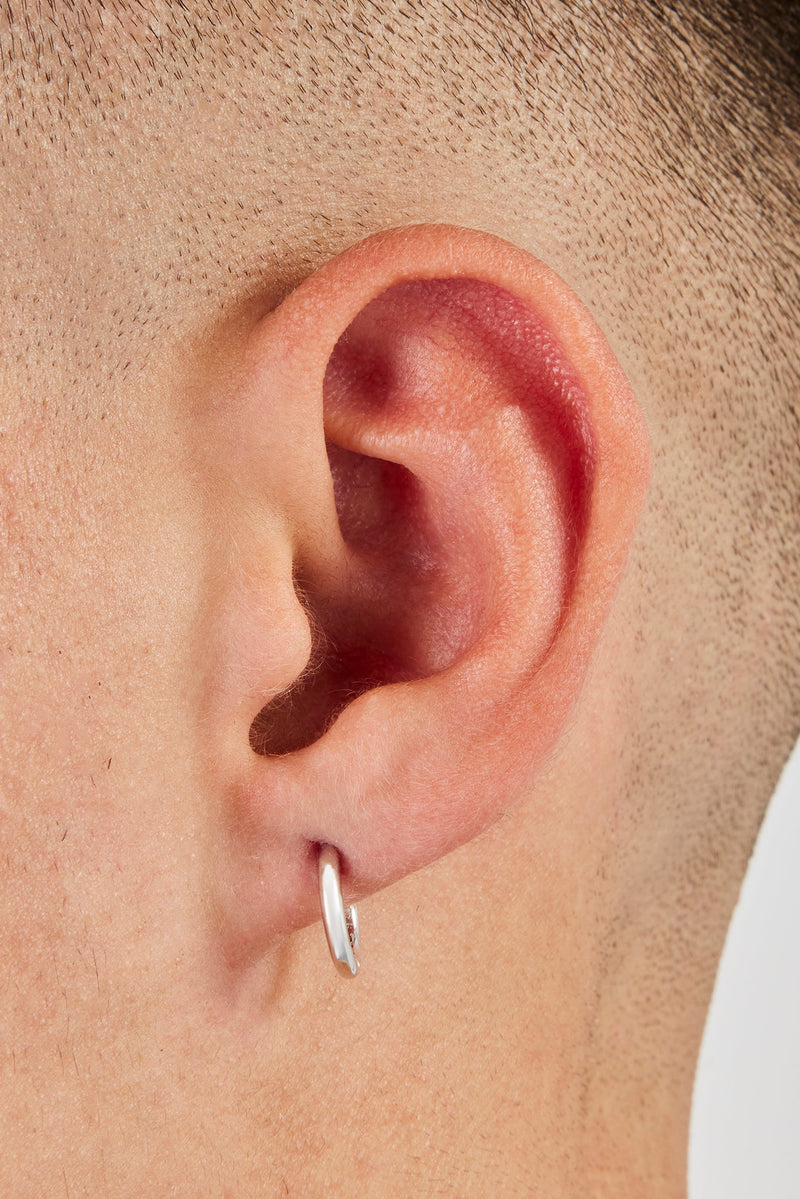 Polished Micro Huggie Earrings - 12mm