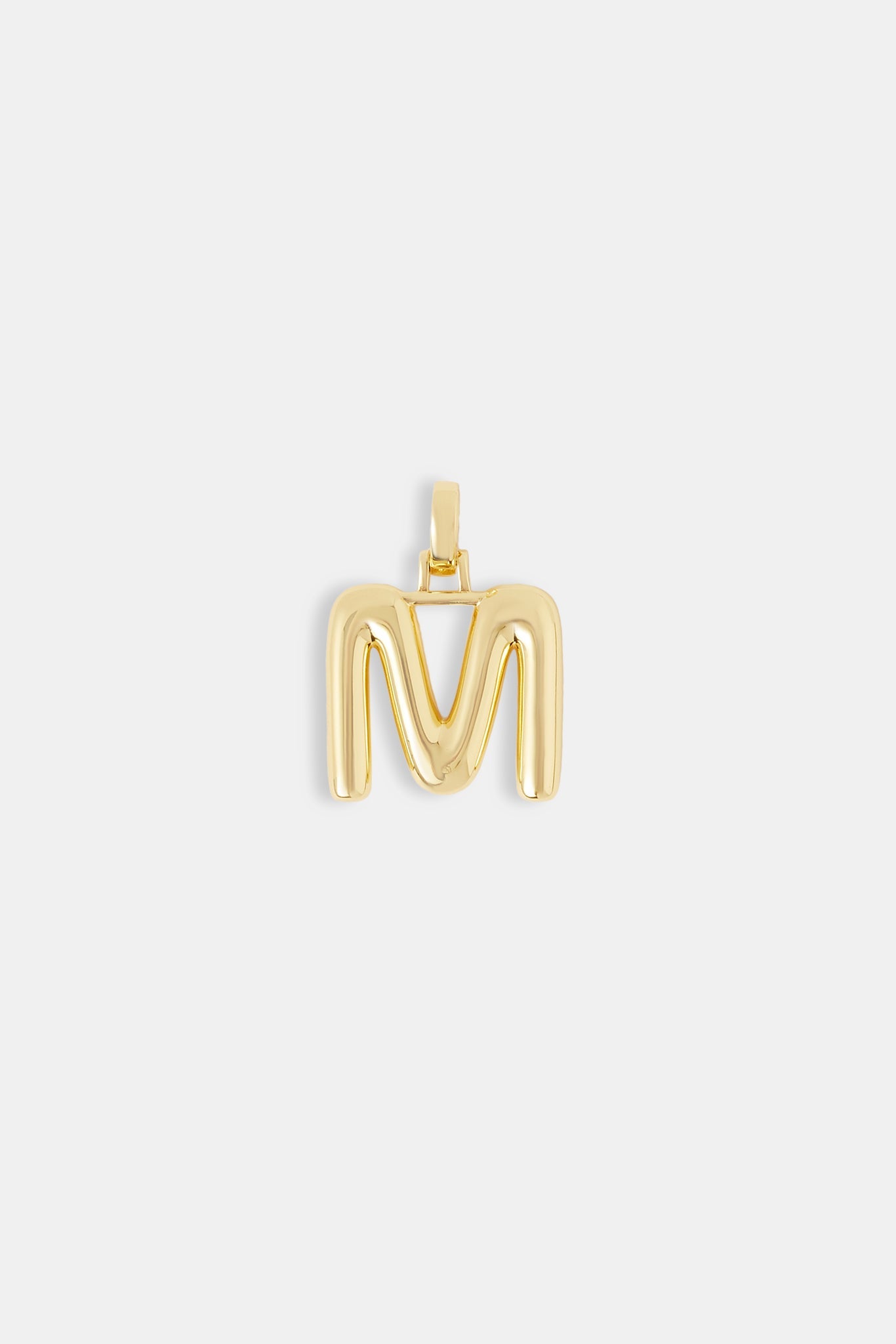 Mini Polished Balloon Letter Pendant - 20m - Gold