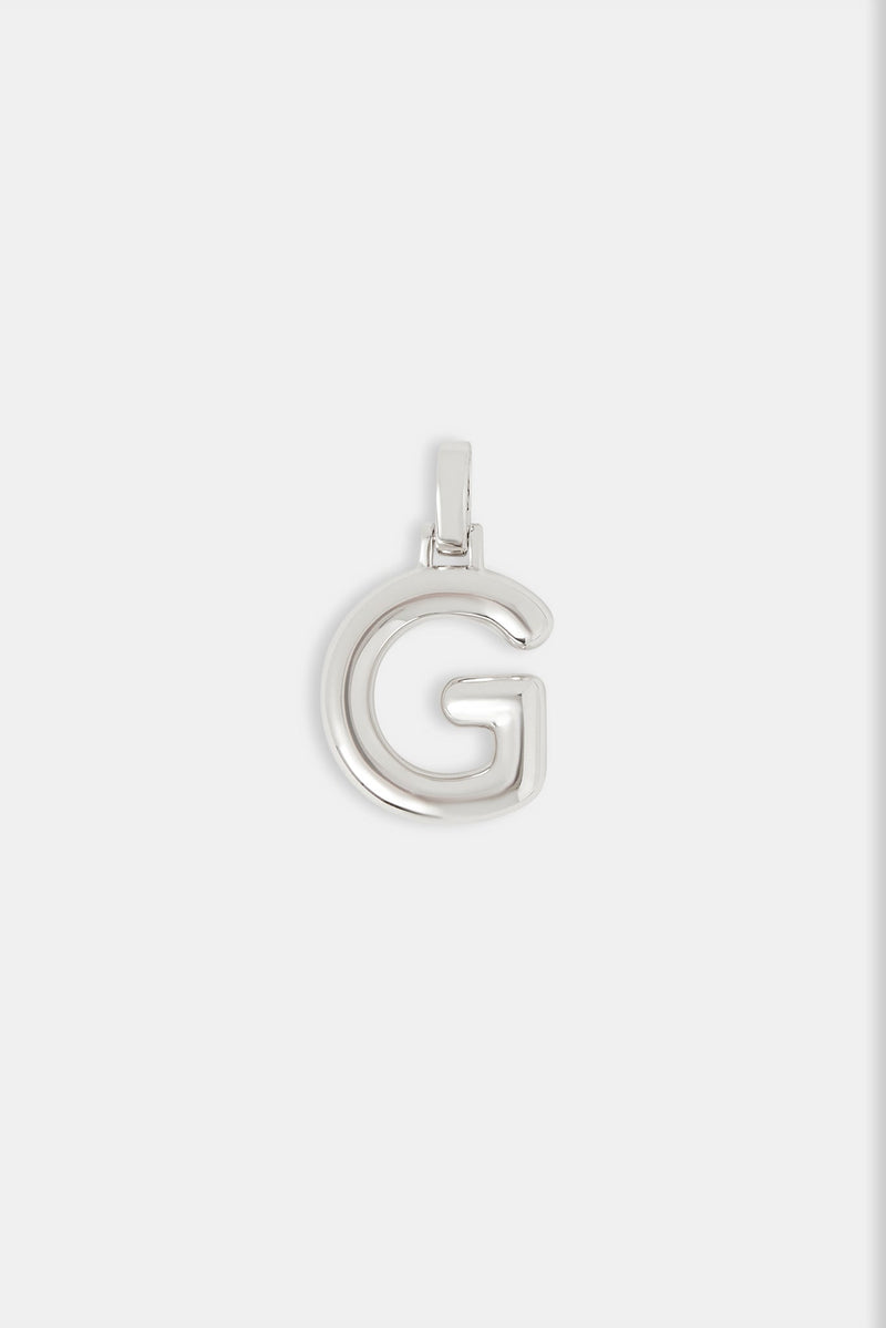 Mini Polished Balloon Letter Pendant - 20mm