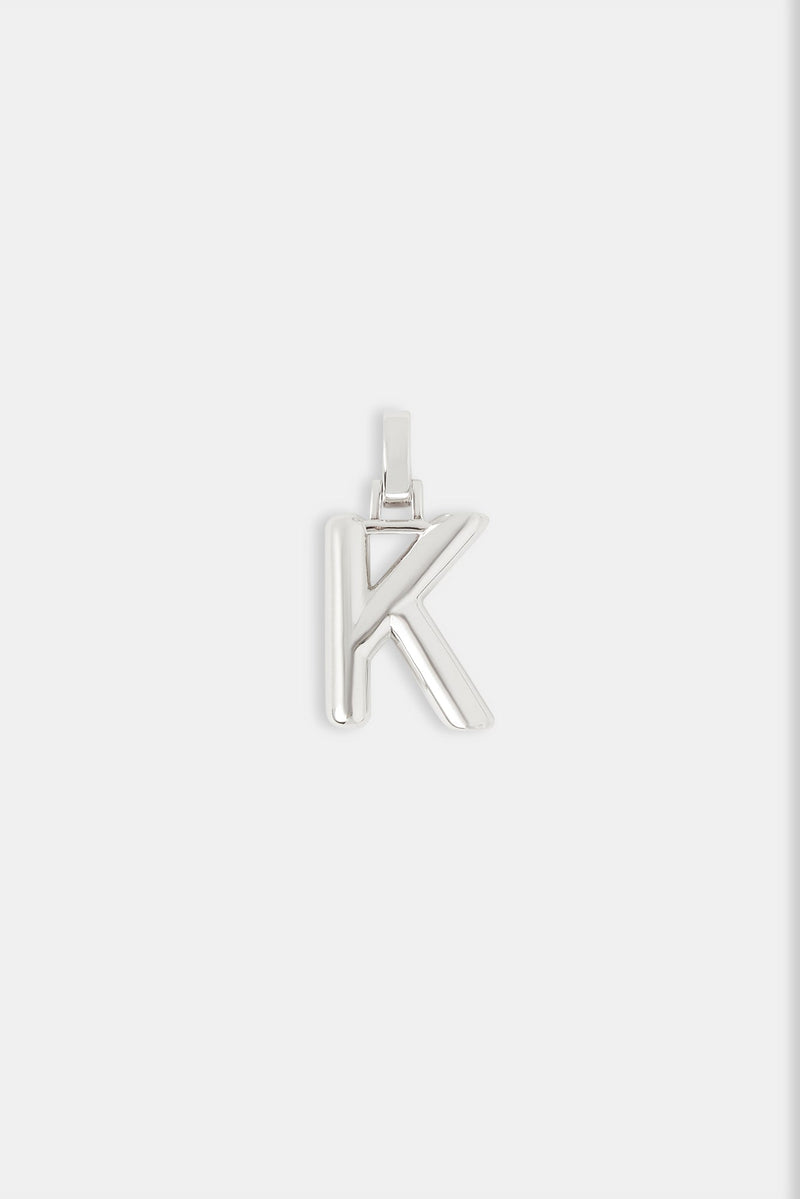 Mini Polished Balloon Letter Pendant - 20mm