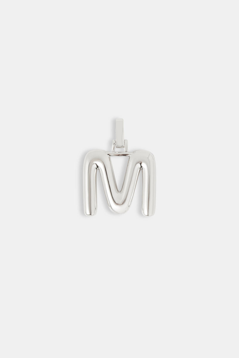 Mini Polished Balloon Letter Pendant - 20mm