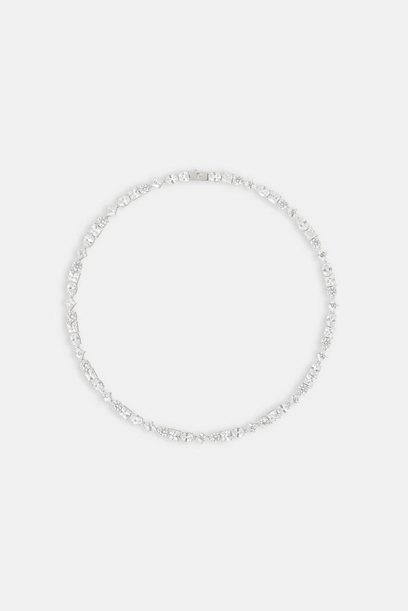 Mixed Shape Clear Stone Tennis Chain - 6mm