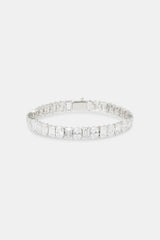 Oval & Baguette Stone Tennis Bracelet - 8mm