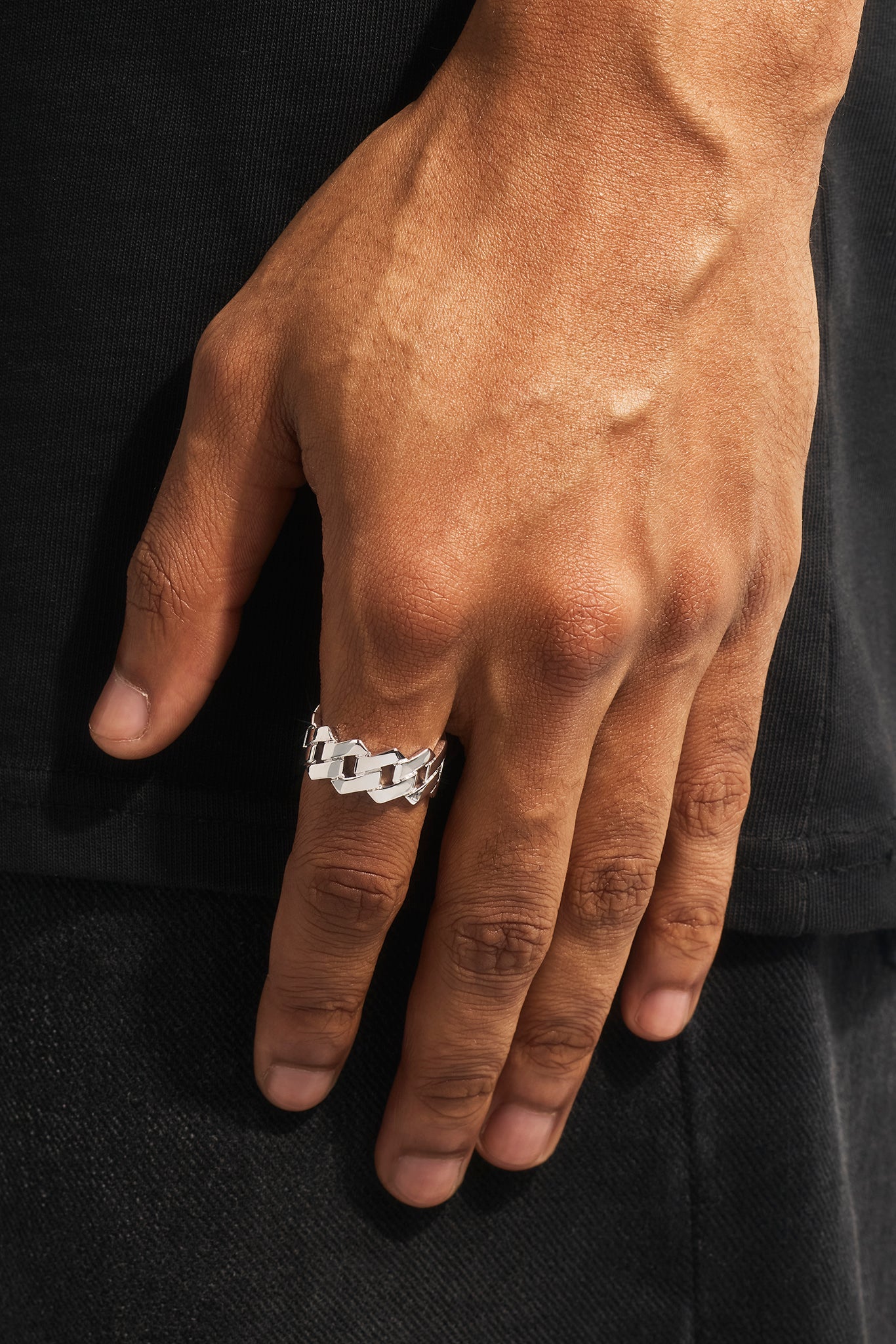 Polished Prong Cuban Ring - 10mm - White