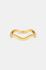 Polished Asymmetric Band Ring - 2mm - Gold