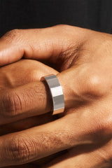 Polished Band Ring - 8mm - White