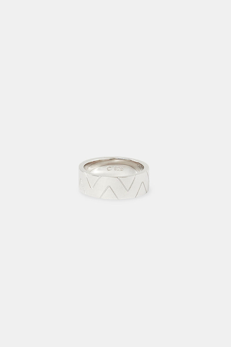 Polished Chevron Ring - 8mm