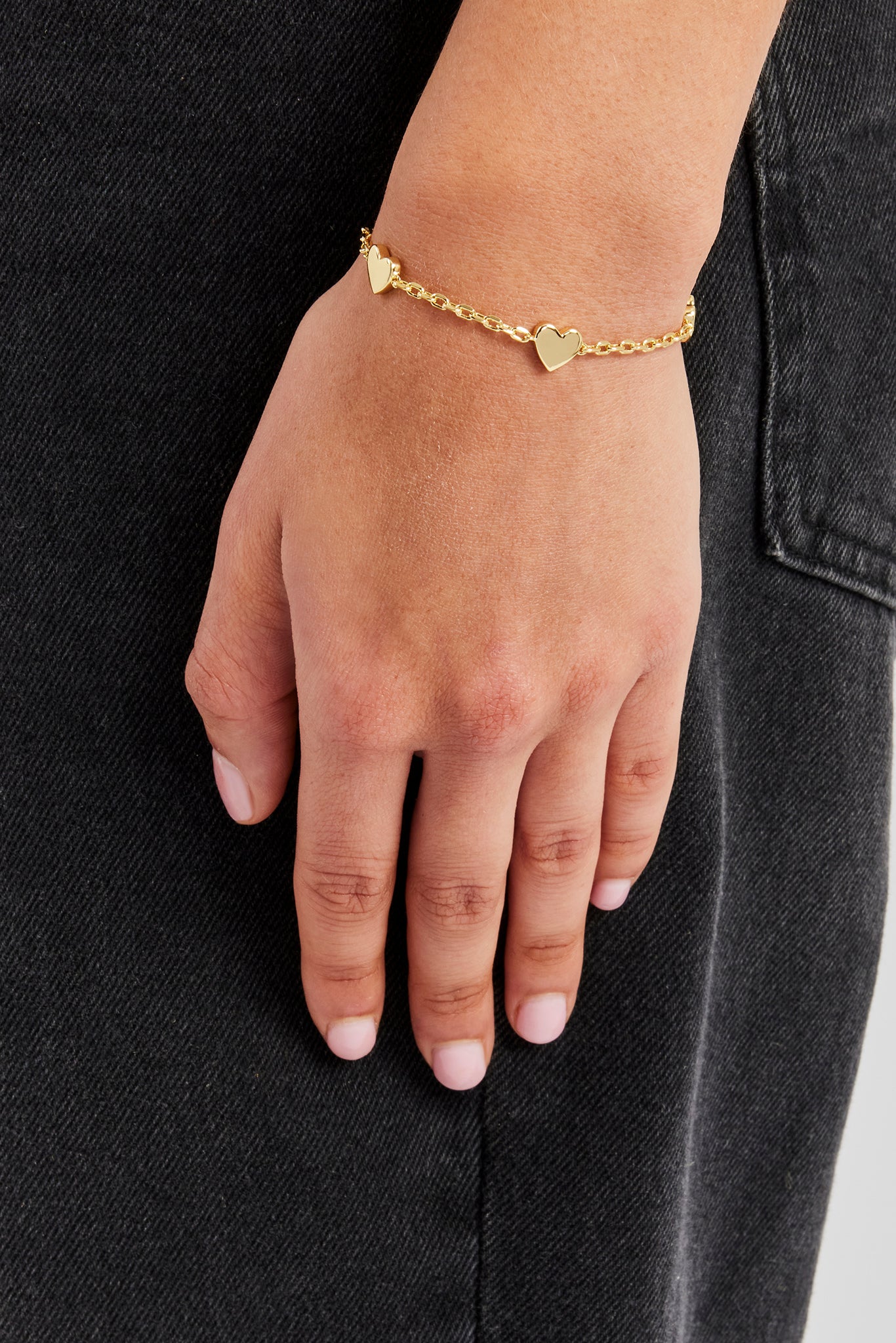 Polished Heart Bracelet - 8mm