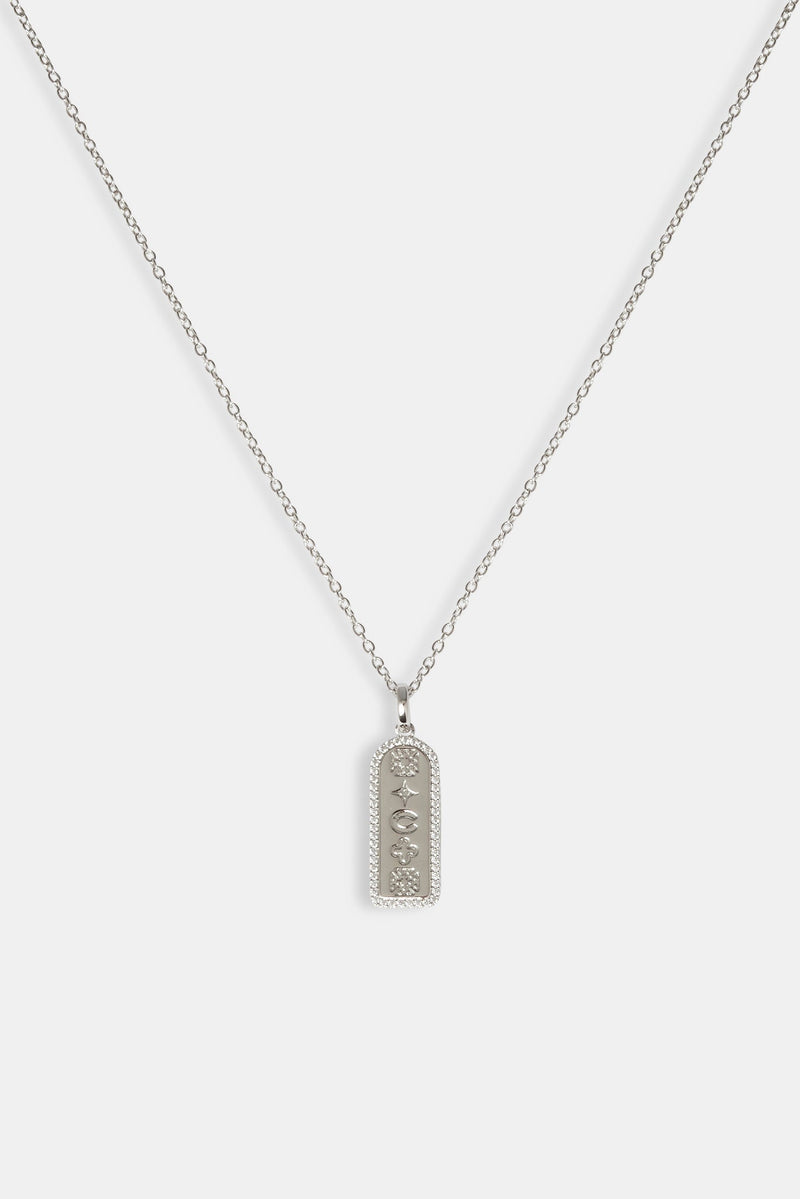 Polished Motif Outline Pendant Necklace - 30mm