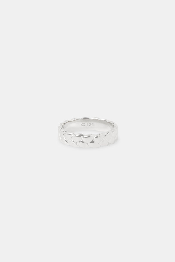 Polished Woven Ring - 6mm - White