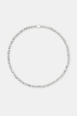 Round & Diamond Cluster Tennis Chain - 6mm