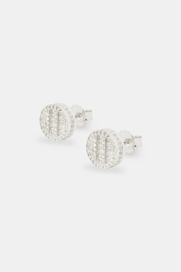 Round Baguette Centre Studs - 10mm