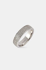 Triple Row Iced Ring - 8mm