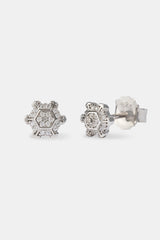 Iced & Polished Mix Stud Earrings - 6mm