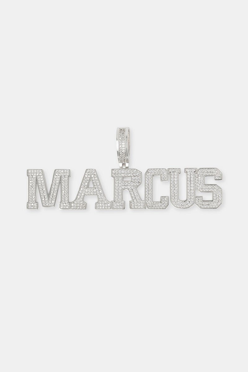 Polished Edge Iced Letter Pendant - 20mm