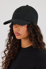Ladies Embroidered Logo Cap - Black