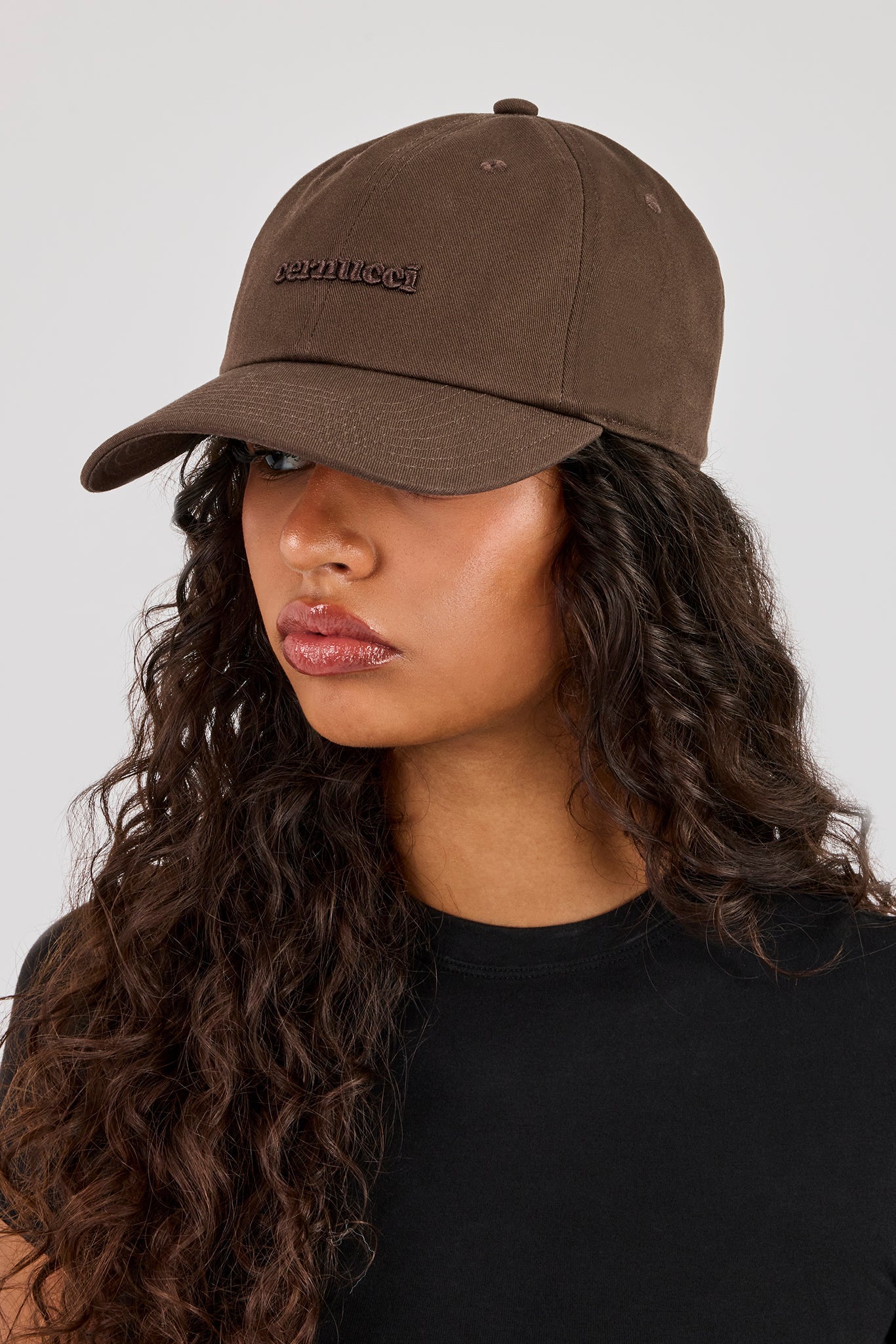 Ladies Embroidered Logo Cap - Coffee
