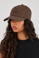 Ladies Embroidered Logo Cap - Coffee