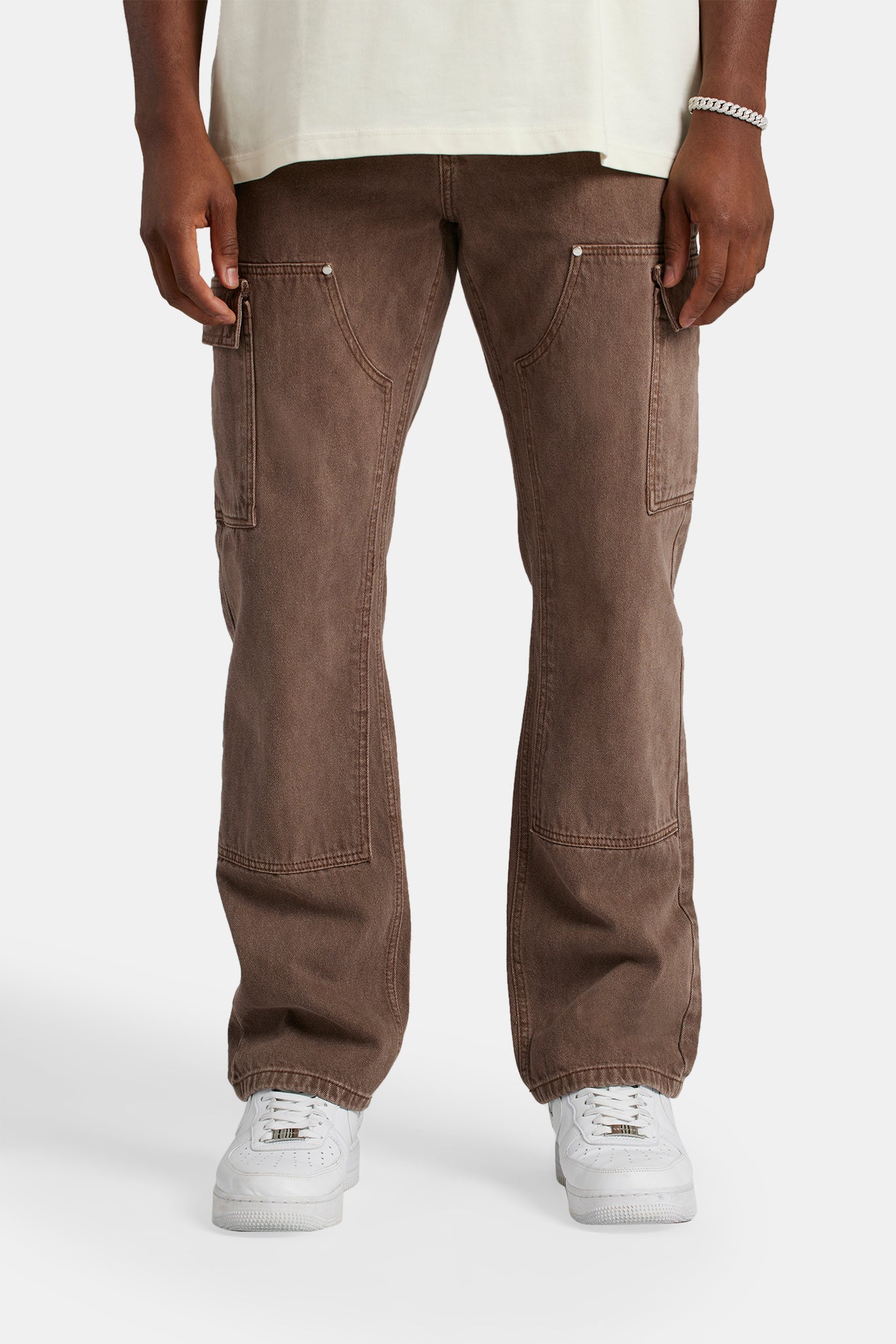 Relaxed Cargo Carpenter Jeans - Chocolate | Mens Denim | Shop