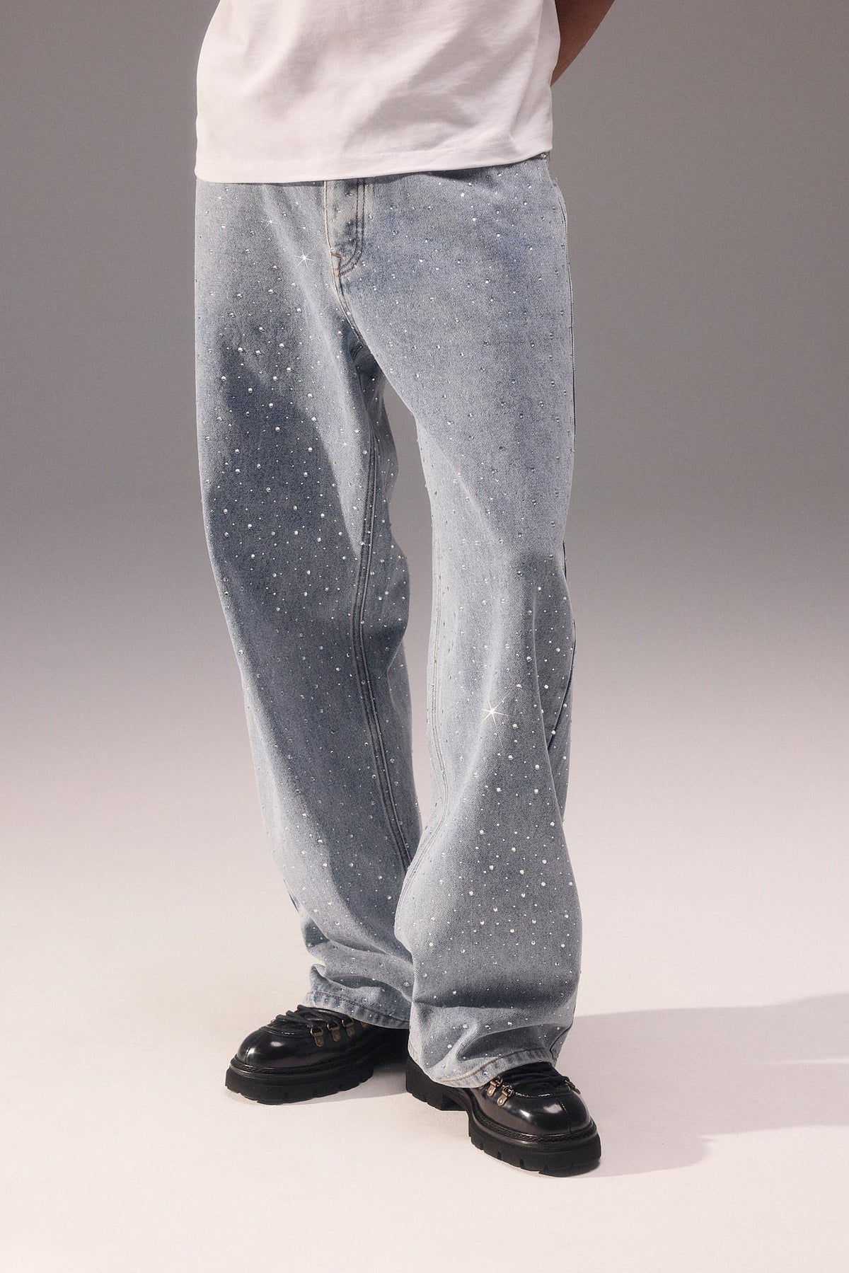 Baggy Fit Rhinestone Jean - Antique Wash | Mens Denim | Shop Denim 