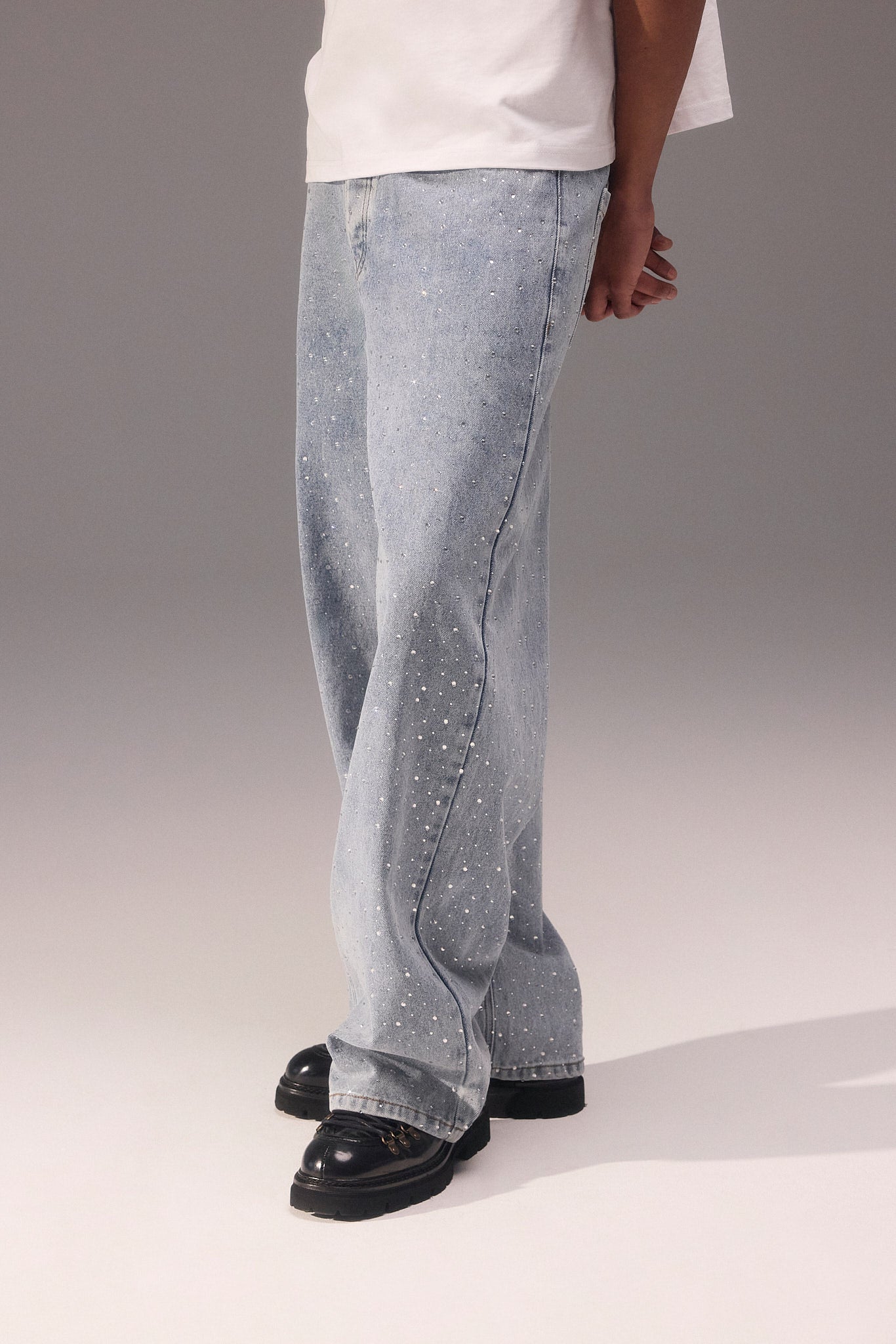 Baggy Fit Rhinestone Jean - Antique Wash | Mens Denim | Shop Denim