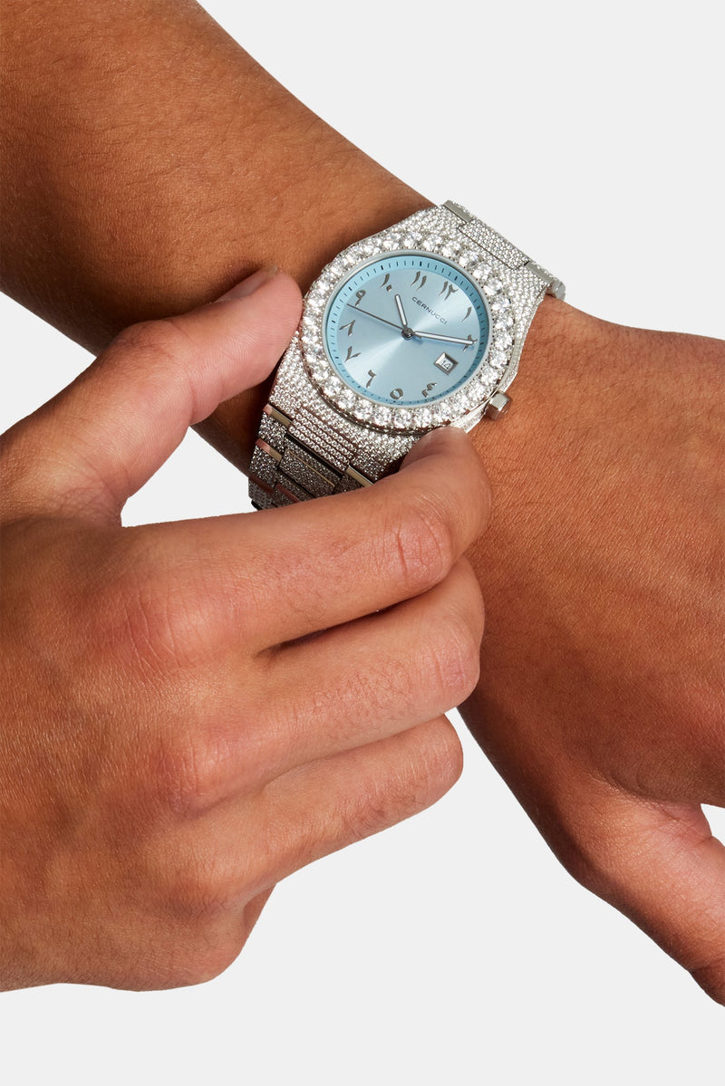 Cernucci Blue Iced Watch